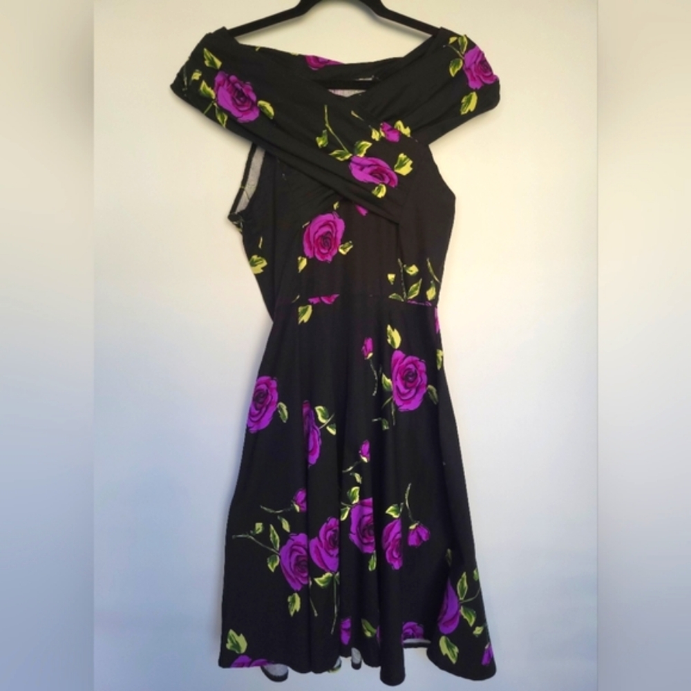 5/30$ Retro Off The Shoulder Halter Dress